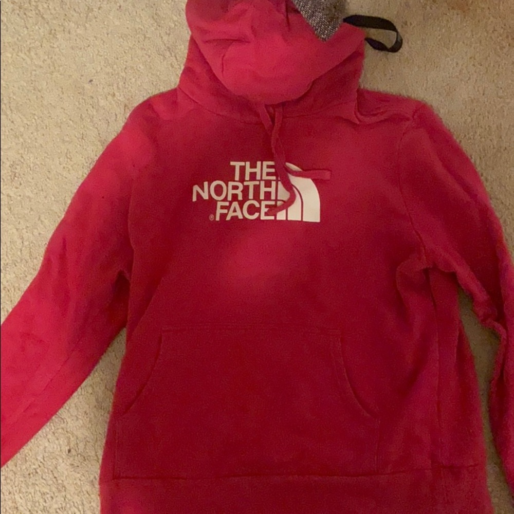 Pink North Face hoodie